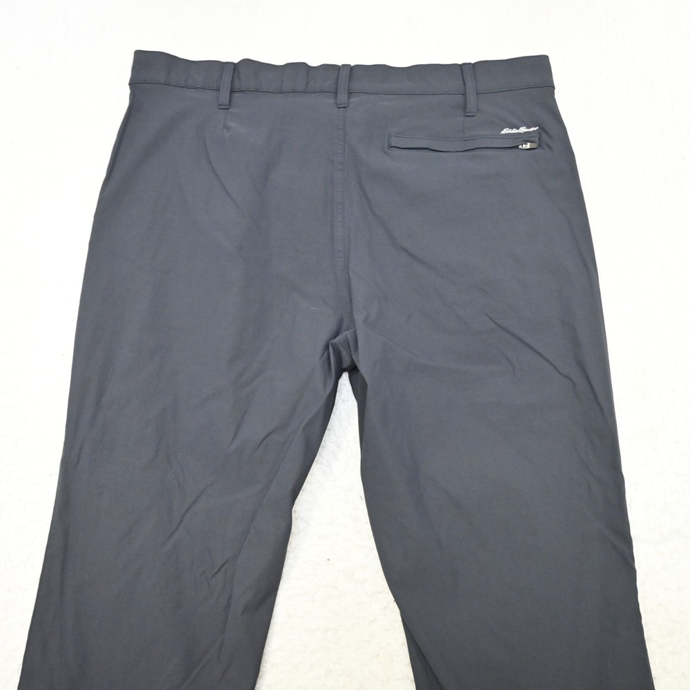 Eddie Bauer Hiking Pants Mens Size 38 x 30 Blue Nylon Stretch Flat Front - Picture 8 of 10